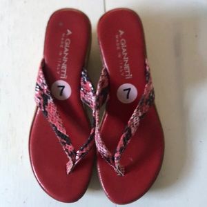 Sexy slide sandals worn once faux snakeskin!